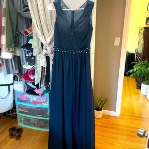 NWOT Navy Blue Gown